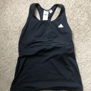 Large Climalite Adidas Black Racerback Tank